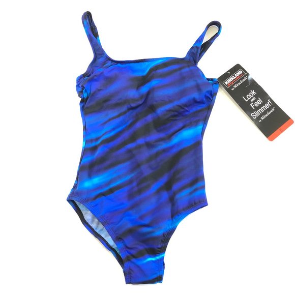 Miraclesuit Wavy Navy One Piece Swimsuit - Picture 3 of 6